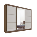 Ver imagem 1 de Guarda Roupa Mdf Los Angeles 3 Portas Espelho Castanho Off