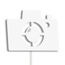Ver imagem 1 de Luminária Abajur Parede Câmera Madeira G9 30cm Decoração - Branco