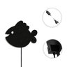 Luminária Abajur Parede Peixe Madeira G9 30cm Decoração Bebê - Preto - 3