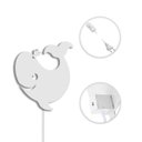 Ver imagem 3 de Luminária Abajur Parede Orca B Madeira G9 30cm Decoração - Branco