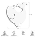 Ver imagem 5 de Luminária Abajur Parede Orca B Madeira G9 30cm Decoração - Branco