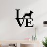 Escultura de Parede em MDF Love Bull Terrier - 1