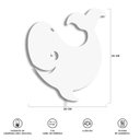 Ver imagem 5 de Luminária Abajur Parede Orca Madeira G9 30cm Decoração Bebê:Branco