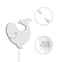 Ver imagem 3 de Luminária Abajur Parede Orca Madeira G9 30cm Decoração Bebê:Branco