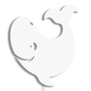 Ver imagem 1 de Luminária Abajur Parede Orca Madeira G9 30cm Decoração Bebê:Branco