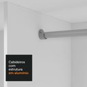 Ver mais imagens de Guarda-roupa Casal 3 Portas de Correr Branco/cinza Nobre Madesa
