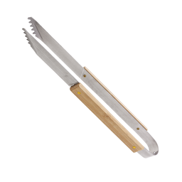Pinça Para Churrasco Aço Inox Com Cabo de Bambu Lyor - 1