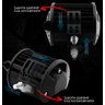 Farol de Milha Universal Quadrado 6 Leds 18w Guincho Carro Moto Maquina Trator C/ 2 Modos - Strobo/p - 5