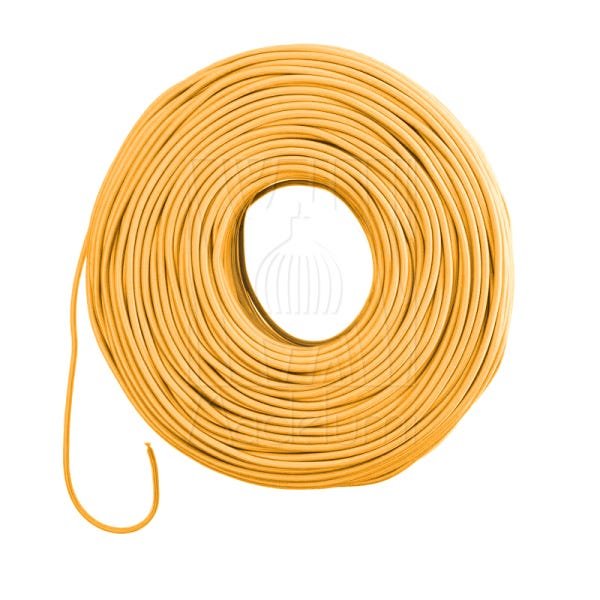 Cabo Elétrico Revestido Tecido Encapado 10 Metros Cor Amarelo - 2