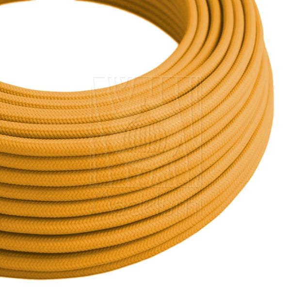 Cabo Elétrico Revestido Tecido Encapado 10 Metros Cor Amarelo - 1