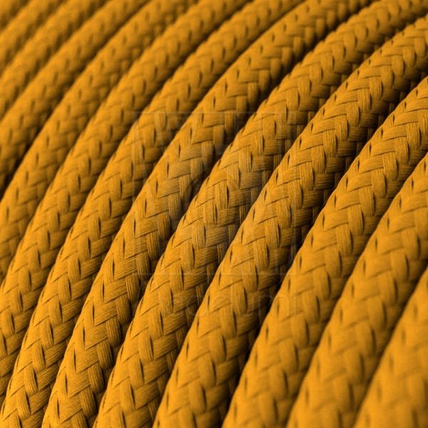 Cabo Elétrico Revestido Tecido Encapado 10 Metros Cor Amarelo - 4