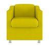 Kit 4 Poltronas Tilla Decorativas Consultório Sala Tecido Suede Cor:Amarelo - 4