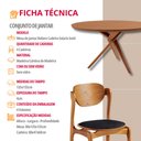 Ver imagem 6 de Sala de Jantar Mesa Ballare 135cm Tampo Laminado Redondo com 4 Cadeiras Solaris Gold