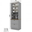 Ver imagem 3 de Torre Quente 01 Forno Americana Cinza/nature - Henn