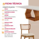Ver imagem 6 de Sala de Jantar Mesa Ane 220cm Tampo Laqueado com Vidro Canto Moeda com 8 Cad Viena