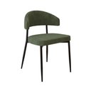 Ver imagem 2 de Cadeira de Jantar Boucle Verde Alga Est.Preta