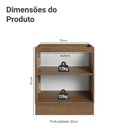 Ver imagem 2 de Balcão de Cozinha 70 cm 2 Portas (sem Tampo) Rustic/Azul Vik Madesa