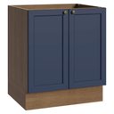 Ver imagem 1 de Balcão de Cozinha 70 cm 2 Portas (sem Tampo) Rustic/Azul Vik Madesa