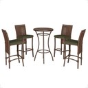 Ver imagem 1 de Mesa Bistro e 4 Banquetas Roma Marrom Corda Náutica 12 Trama Original