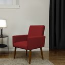 Ver imagem 1 de Poltrona Decorativa para Sala de Estar e Quarto Nina Suede Herrero:vermelho