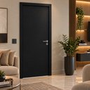 Ver imagem 5 de Folha de Porta Padrão 210 x 80 cm Lisa Colmeia Pinus Acabamento UV:Preto