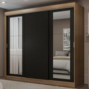 Ver imagem 1 de Guarda-roupa Casal Madesa Kansas 3 Portas de Correr com Espelhos 3 Gavetas