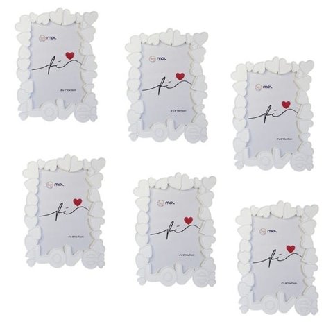 Porta Retrato Plástico 10x15cm Presente Decoração Casa 6 und