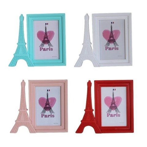 Porta Retrato Paris Torre Coloridos Decoração Foto 10x15 4un