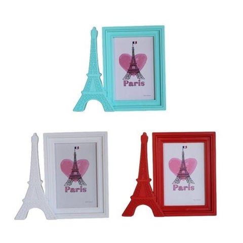 Porta Retrato Plástico Paris Várias Cores Foto 10x15 3un