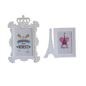 Porta retrato Plástico Branco menino menina foto 10x15 3un