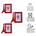 Ver imagem 3 de Porta Retrato Plástico Foto Vermelho Torre Paris 10x15 3 Un