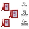 Porta retrato plástico foto vermelho Torre Paris 10x15 3 un - 3