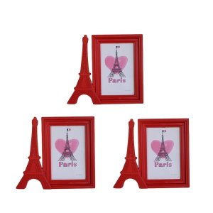 Porta retrato plástico foto vermelho Torre Paris 10x15 3 un