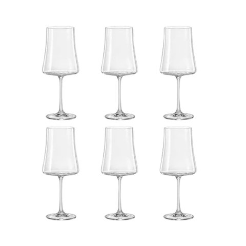 Conjunto 6 Taças de Cristal Lisa Bohemia para Vinhos 460ml - Transparente