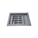 Ver mais imagens de Porta Talheres de Gaveta Organizador para Cozinha Cinza Metal com Faqueiro Acabamento Moveis 9 Divis