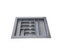 Ver mais imagens de Porta Talheres de Gaveta Organizador para Cozinha Cinza Metal com Faqueiro Acabamento Moveis 9 Divis