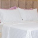 Ver imagem 2 de Kit Colcha Solteiro Liso Bouti Cobre Leito 2 Peças Cor:Branco