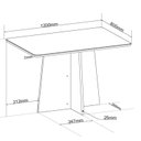 Ver imagem 3 de Conjunto Canto Alemão com Baú Mesa 120x77,8cm Tampo com Vidro e 2 Cadeiras Milão Bege/Mel/Off White/