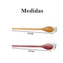 Ver imagem 2 de Colher de Pau Madeira Resistente Cozinha Casa Artesanal 4 Un