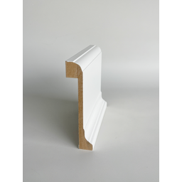 Rodapé de Sobrepor Classic (pacote com 4un) 15cm Branco Mdf - Santa Rita Reveste - 4