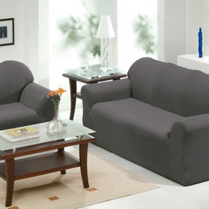 Capa de Sofá 3 e 2 Lugares Malha Gel Cinza