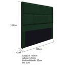 Ver imagem 5 de Cabeceira Queen 160 Cm Cama Box Suede Verde