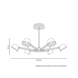 Pendente Led Metal 29w 3000k Luz Amarela Yamamura - 3