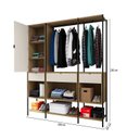 Ver imagem 3 de Guarda-Roupa Módulo Closet para Casal de Ferro 1 Porta 3 Gavetas 8 Prateleiras 200x206 cm Veneza Mar