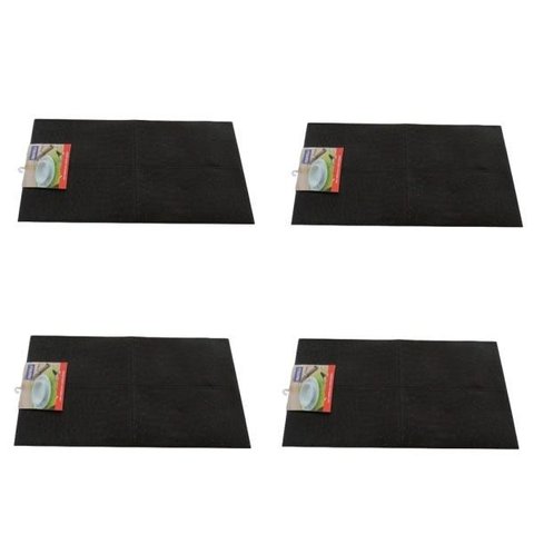 Jogo Americano de Plástico Supla Sousplat Cozinha Preto 4 Un