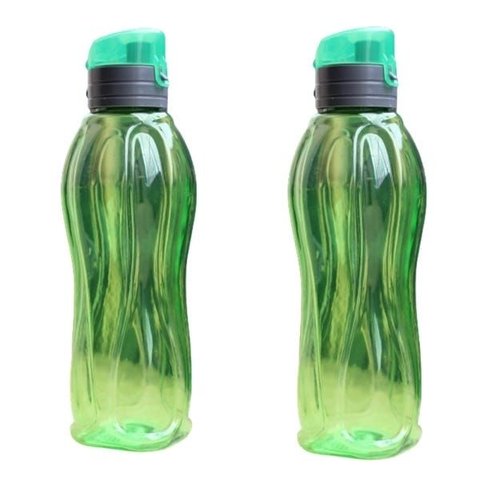 Garrafa Plástica Água Suco Resistente Esportes Verde 2 Un