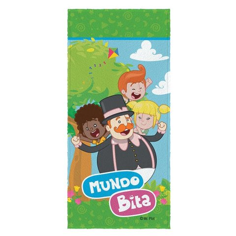 Toalha Felpuda Estampada Sortidas Mundo Bita 60x120cm Lepper