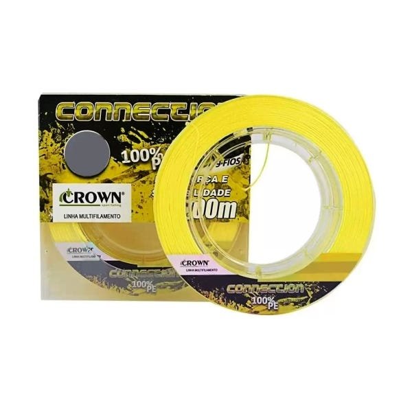 Linha Multifilamento Connection 9x Yellow 150 metros - Crown 0,28mm
