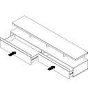 Ver imagem 4 de Rack Para TV Até 60 Polegadas 160cm 2 Gavetas 4 Nichos Vivare Giga Móveis