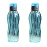 Garrafa plástica água suco resistente esportes azul 2 un - 1